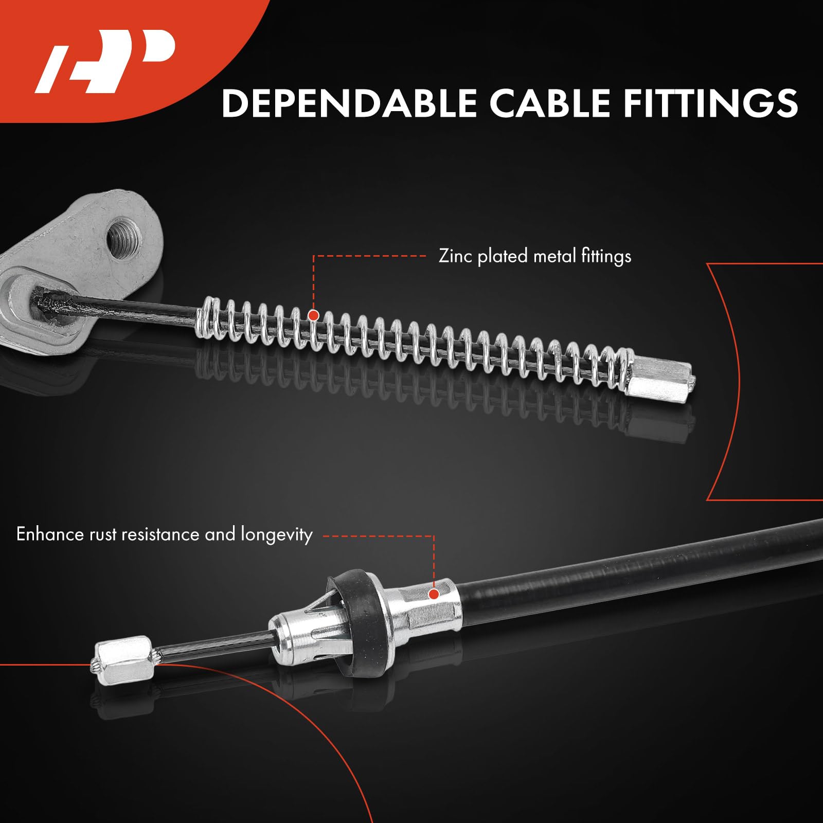 A-Premium Rear Passenger Side Parking Brake Cable Assembly